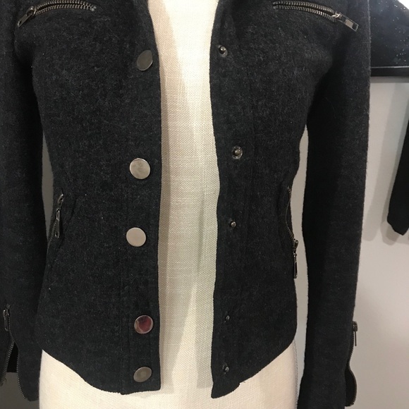 MING YUE High Neck Black Skinny Jacket - Picture 4 of 11